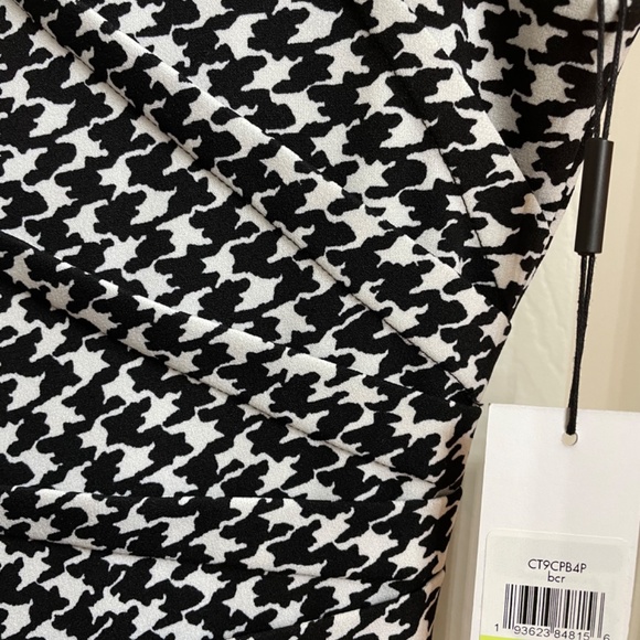 COPY - Calvin Klein houndstooth print dress petite size 4 - Picture 3 of 11